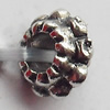 Bead Zinc Alloy Jewelry Findings Lead-free, 3x6mm Hole:2mm, Sold by Bag