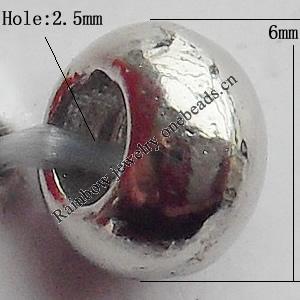 Bead Zinc Alloy Jewelry Findings Lead-free, 4x6mm Hole:2.5mm, Sold by Bag