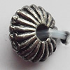 Bead Zinc Alloy Jewelry Findings Lead-free, 2.5x6mm Hole:1mm, Sold by Bag