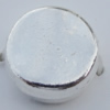 Bead Zinc Alloy Jewelry Findings Lead-free, Flat Round 7x4mm Hole:1mm Sold by Bag