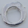 Bead Zinc Alloy Jewelry Findings Lead-free, 16x17mm, Hole:1mm Sold by Bag