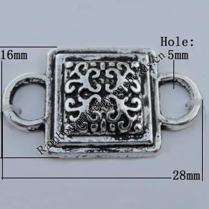 Connector Zinc Alloy Jewelry Findings Lead-free, 28x16mm Hole:5mm Sold by Bag