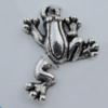 Pendant Zinc Alloy Jewelry Findings Lead-free,  Frog 16x22mm Hole:1mm Sold by Bag