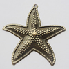 Iron Jewelry finding Pendant Lead-free, Star 48x48mm Hole:1mm, Sold by Bag