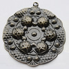 Iron Jewelry finding Pendant Lead-free, Round 53mm, Sold by Bag