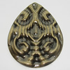 Iron Jewelry finding Pendant Lead-free, Teardrop 50x65mm, Sold by Bag