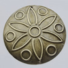 Iron Jewelry finding Pendant Lead-free, Round 55mm Hole:1mm, Sold by Bag