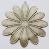 Iron Jewelry finding Pendant Lead-free, Flower 60mm, Sold by Bag