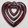 Handmade Acrylic Enamel Pendant, Heart 35x34mm Hole:2mm, Sold by Bag