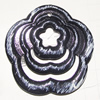 Handmade Acrylic Enamel Pendant, Flower 34mm, Sold by Bag