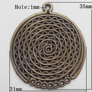 Connector, Lead-free Zinc Alloy Jewelry Findings, 31x35mm Hole=1mm, Sold by Bag