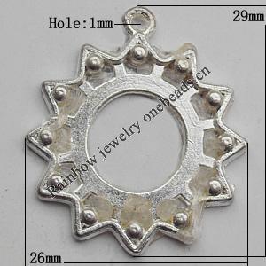 Connector, Lead-free Zinc Alloy Jewelry Findings, 26x29mm Hole=1mm, Sold by Bag