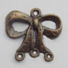 Connector, Lead-free Zinc Alloy Jewelry Findings, 22x20.5mm Hole=1mm, Sold by Bag