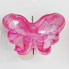 Transparent Acrylic Beads, Butterfly 27x19mm Hole:1mm, Sold by Bag