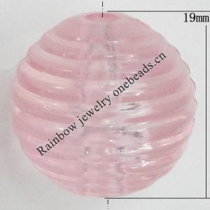 Transparent Acrylic Beads, Edge Round 19x19mm Hole:1mm, Sold by Bag