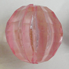 Transparent Acrylic Beads, Fluted Round 24mm Hole:2.5mm, Sold by Bag