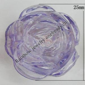 Transparent Acrylic Beads, Flower 25mm Hole:2mm, Sold by Bag