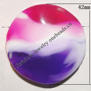 Resin Beads, Flat Round 42mm Thickness:12mm Hole:3mm Sold by Bag