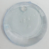 Transparent Acrylic Pendant, Flat Round 24mm Hole:3mm, Sold by Bag
