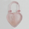 Transparent Acrylic Pendant, Lock 44x27mm, Sold by Bag