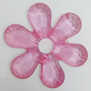 Transparent Acrylic Beads, Flower O:57mm I:11mm, Sold by Bag