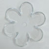 Transparent Acrylic Beads, Flower O:64mm I:6.5mm, Sold by Bag
