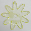 Transparent Acrylic Beads, Flower O:65mm I:8mm, Sold by Bag