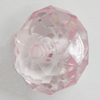 Transparent Acrylic Beads, Faceted Flat Round 18mm Hole:3mm, Sold by Bag