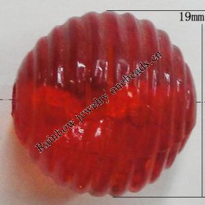 Transparent Acrylic Beads, Edge Round 19mm Hole:3mm, Sold by Bag