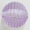 Transparent Acrylic Beads, Fluted Round 19mm Hole:3mm, Sold by Bag