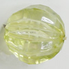 Transparent Acrylic Beads, Fluted Round 24mm Hole:2.5mm, Sold by Bag