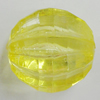 Transparent Acrylic Beads, Fluted Round 24mm Hole:2.5mm, Sold by Bag