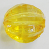 Transparent Acrylic Beads, Fluted Round 24mm Hole:2.5mm, Sold by Bag