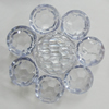 Transparent Acrylic Beads, Flower 32mm Hole:3mm, Sold by Bag