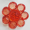 Transparent Acrylic Beads, Flower 32mm Hole:3mm, Sold by Bag