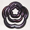 Handmade Acrylic Enamel Pendant, Flower 34mm, Sold by Bag