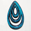 Handmade Acrylic Enamel Pendant, Flat Teardrop 38x23mm Hole:0.5mm, Sold by Bag