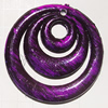 Handmade Acrylic Enamel Pendant, Flat Round 34mm Hole:2mm, Sold by Bag