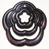 Handmade Acrylic Enamel Pendant, Flower 47mm Hole:2mm, Sold by Bag
