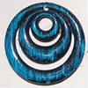 Handmade Acrylic Enamel Pendant, Flat Round 47mm, Sold by Bag