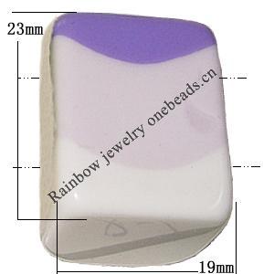 Resin Beads, 23x19mm  Hole:2mm Sold by Bag