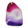 Resin Colorful Pendant, 55x32mm Thickness:15mm, Hole:2.5mm Sold by Bag