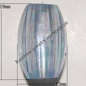 Transparent Acrylic Beads, Oval 19x13mm Hole:5mm, Sold by Bag