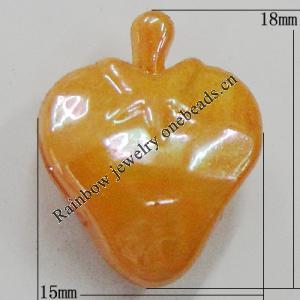 Solid Acrylic Beads, Fruit 18x15mm Hole:5mm, Sold by Bag