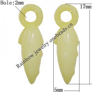Solid Acrylic Pendant/Charm, 17x5mm Hole:2mm, Sold by Bag