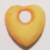 Solid Acrylic Beads, Heart 10x10mm Hole:2mm, Sold by Bag