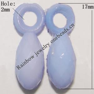 Solid Acrylic Spacer Pendant/Charm, 17x7mm Hole:2mm, Sold by Bag