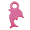Solid Acrylic Pendant/Charm, Dolphin 20x12mm Hole:2.5mm, Sold by Bag