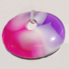 Resin Colorful Pendant, 38x28mm Thickness:6mm, Hole:7mm Sold by Bag