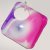 Resin Colorful Pendant, 47mm Thickness:9mm, Hole:14mm Sold by Bag